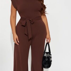 Elegant Chocolate Brown Jumpsuit